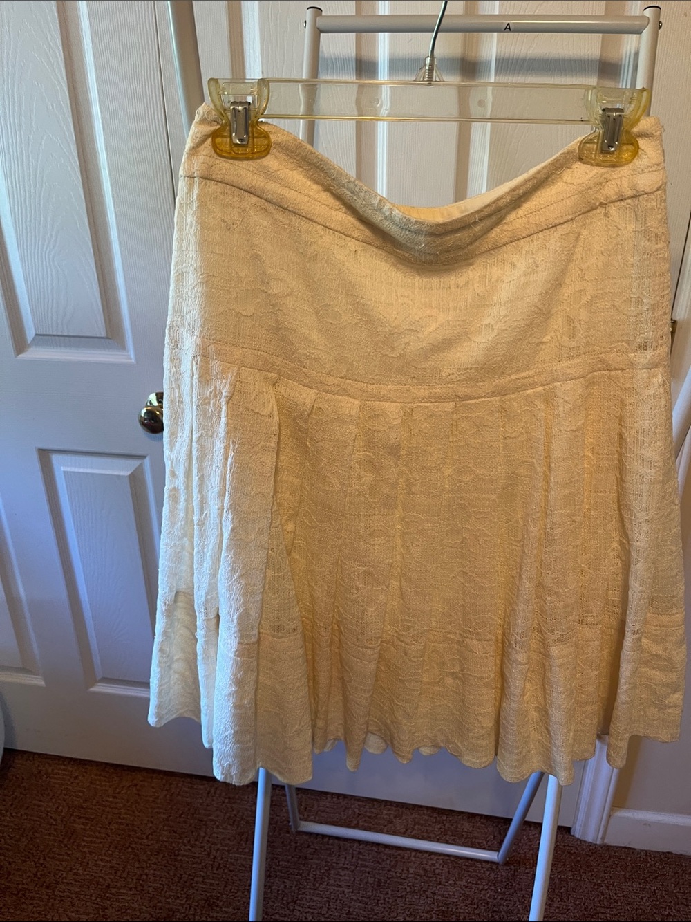 Etcetera Cream Lace Circle Skirt